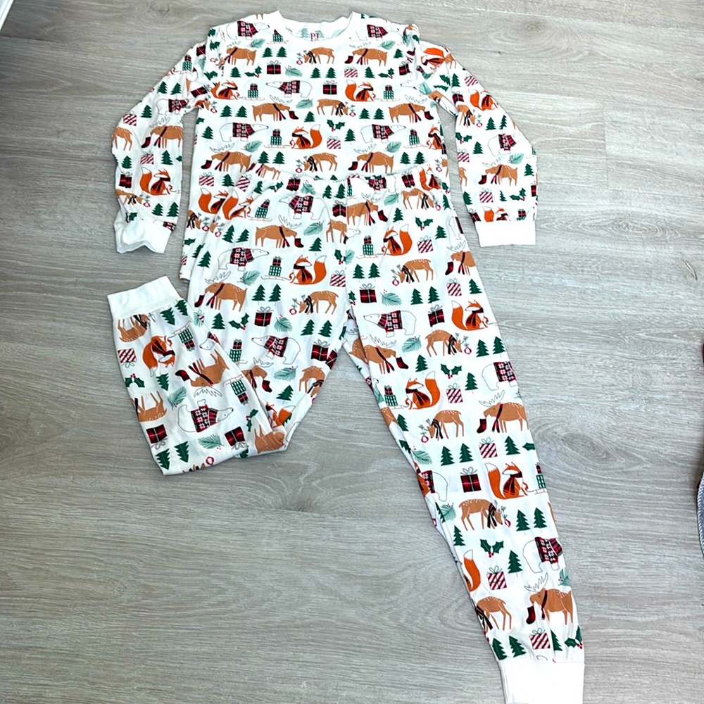 PJ Place Adult Pajama Set Holiday/Christmas Print size M